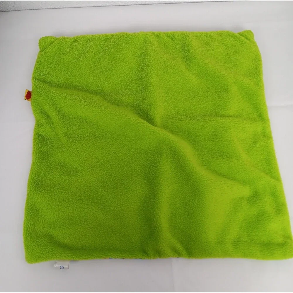 Build a Bear Mini Purple Silver Bear Stuffed Unicorn Float Green Fleece Blanket